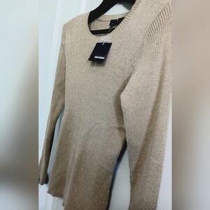 Basic Edition Gold Shimmer long sleeve sweater
